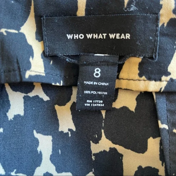 Who What Wear Animal Dot Print Asymmetrical Midi Skirt, Size 8 - Picture 8 of 15
